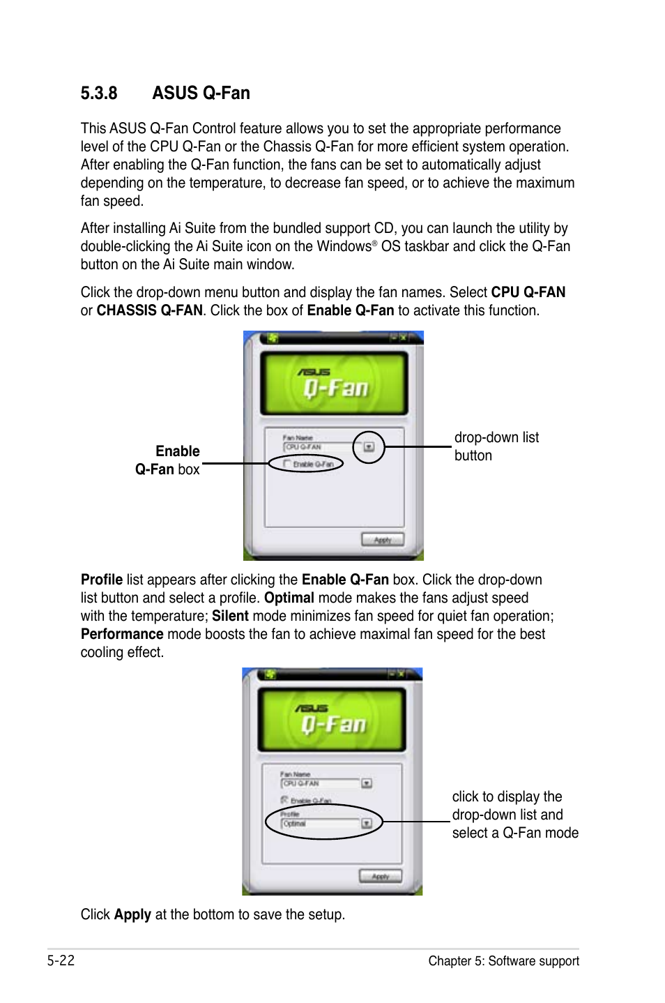 8 asus q-fan | Asus P5B Deluxe/WiFi-AP User Manual | Page 132 / 164