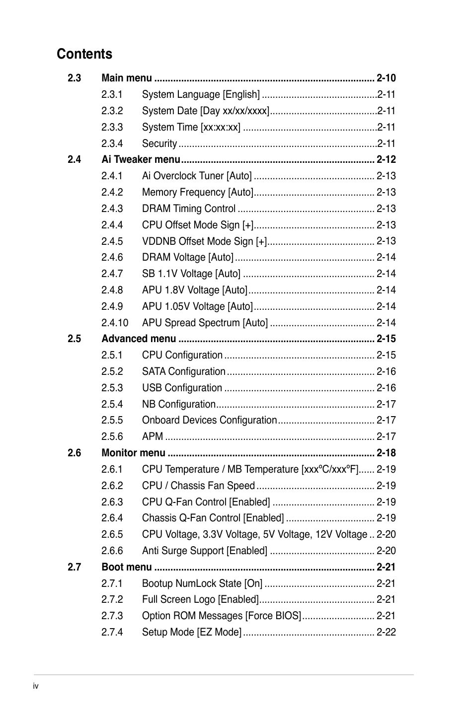 Asus E35M1-I User Manual | Page 4 / 50