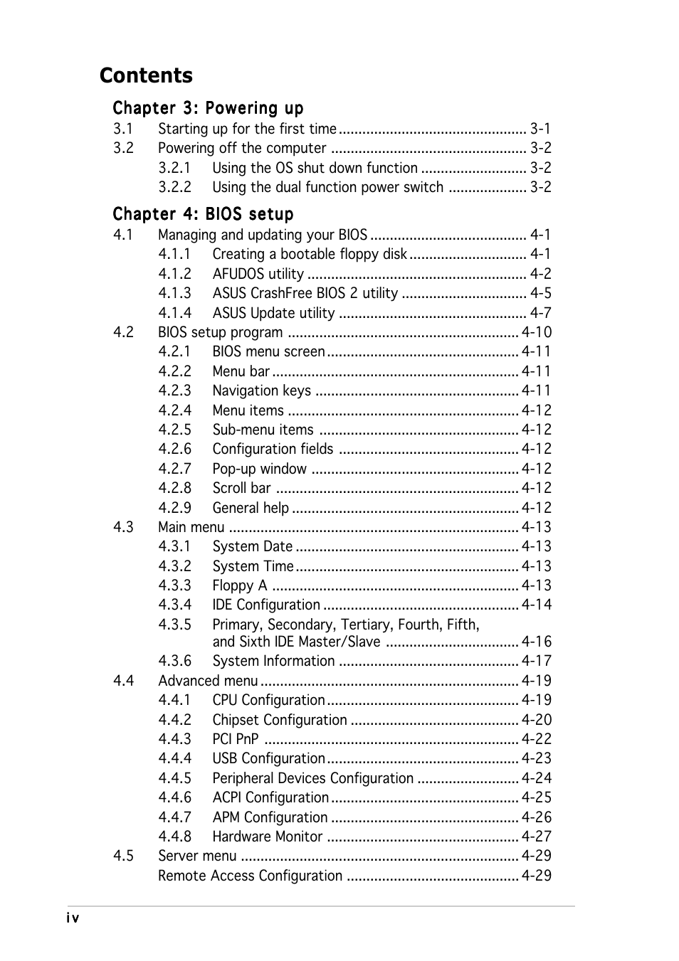 Asus K8N-DRE User Manual | Page 4 / 142