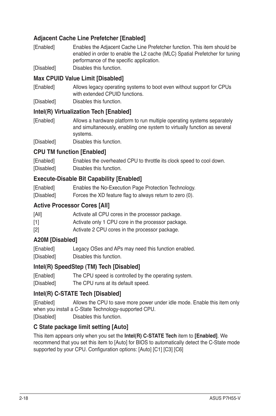 Asus P7H55-V User Manual | Page 54 / 66