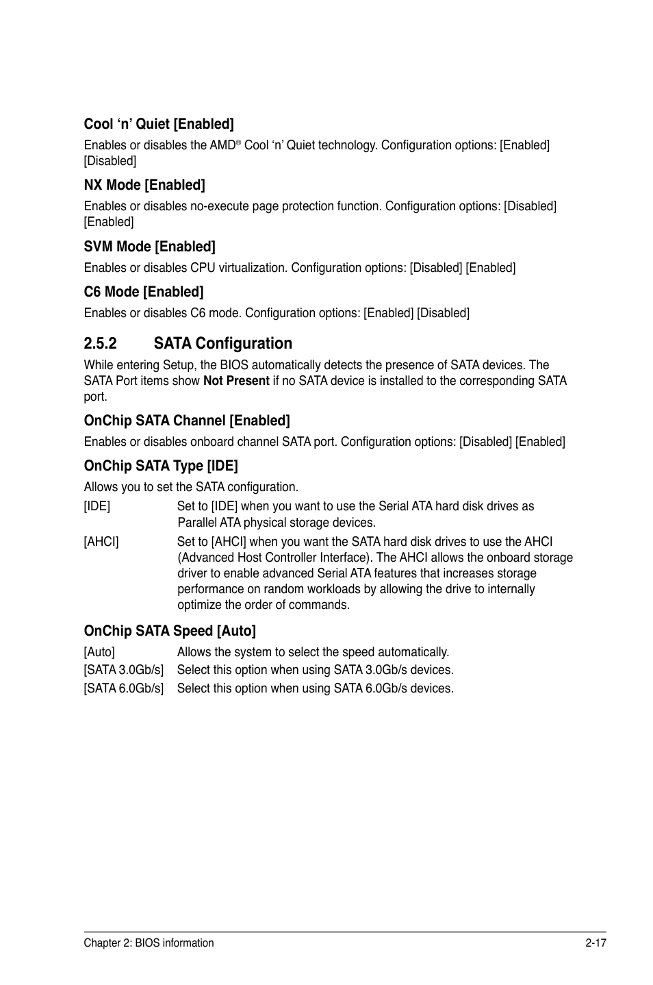 2 sata configuration, Sata configuration -17 | Asus E35M1-M PRO User Manual | Page 51 / 64