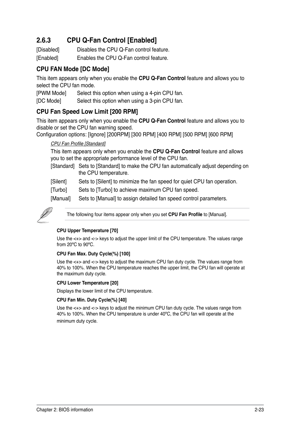 3 cpu q-fan control [enabled, Cpu q-fan control -23 | Asus E35M1-M PRO User Manual | Page 57 / 64