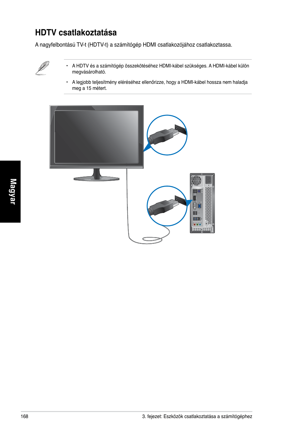 Hdtv csatlakoztatása, Mag ya r m ag ya r | Asus CP3130 User Manual | Page 170 / 478