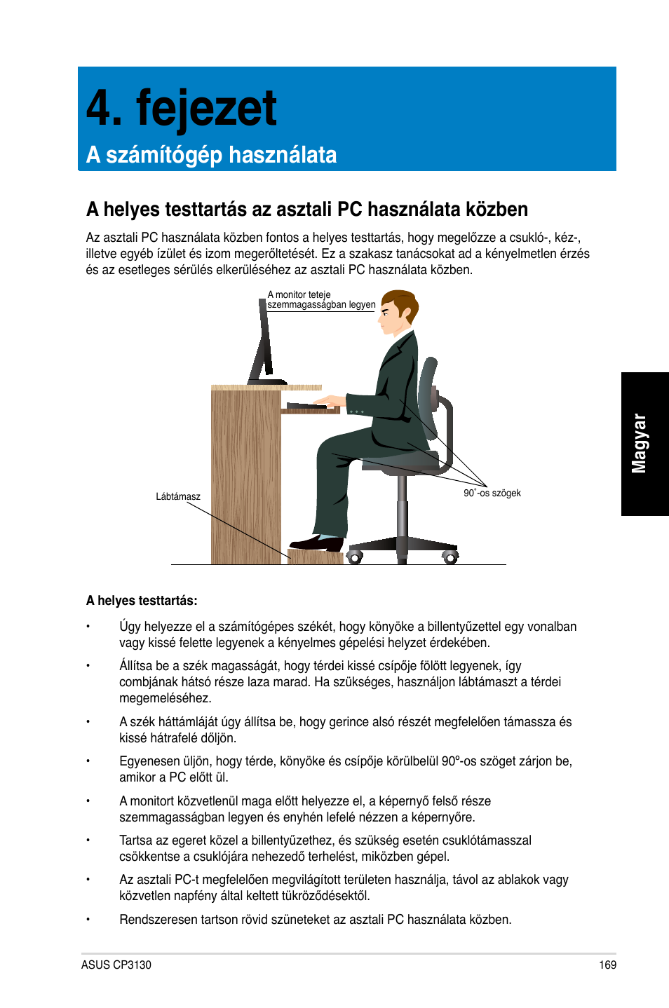 Fejezet, A számítógép használata, Mag ya r m ag ya r | Asus CP3130 User Manual | Page 171 / 478