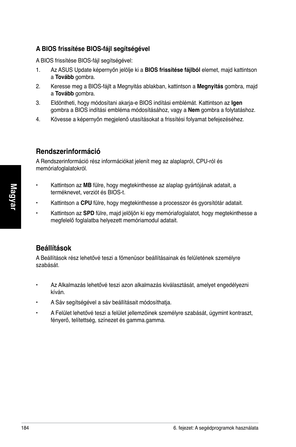 Mag ya r m ag ya r m ag ya r m ag ya r | Asus CP3130 User Manual | Page 186 / 478