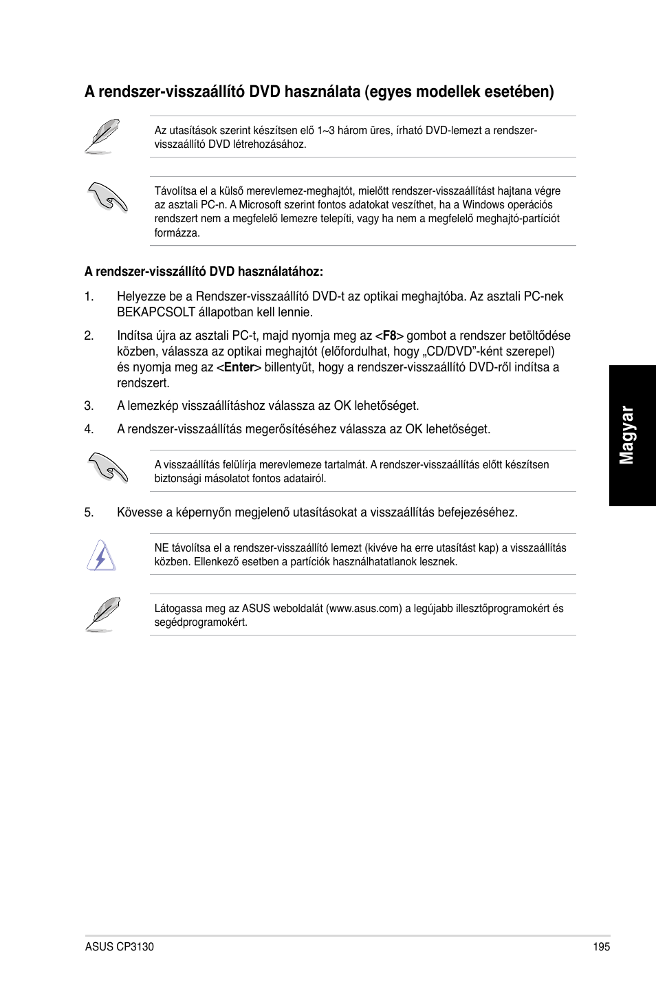 Mag ya r m ag ya r | Asus CP3130 User Manual | Page 197 / 478