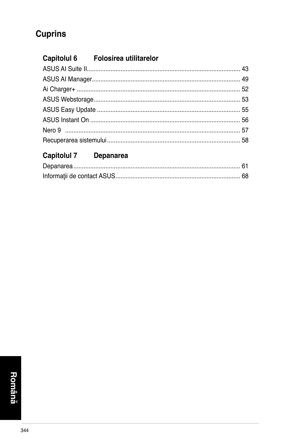 Cuprins | Asus CP3130 User Manual | Page 346 / 478