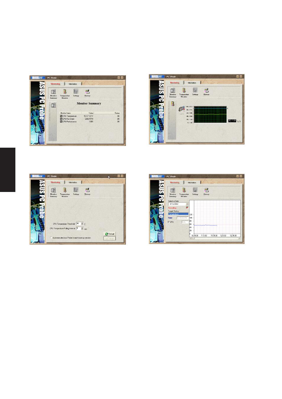 Using pc probe monitoring | Asus W5A User Manual | Page 102 / 134