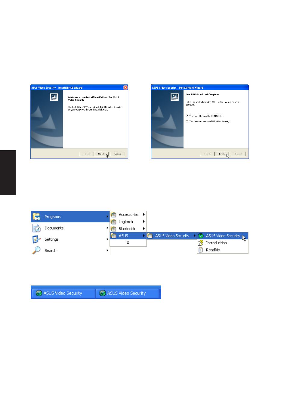 Video security setup, Video security utility reference | Asus W5A User Manual | Page 120 / 134