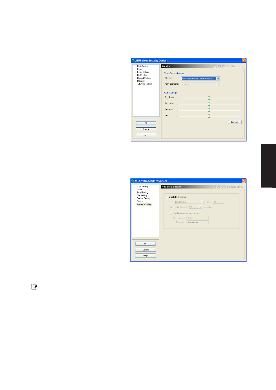 Device, Advanced | Asus W5A User Manual | Page 127 / 134