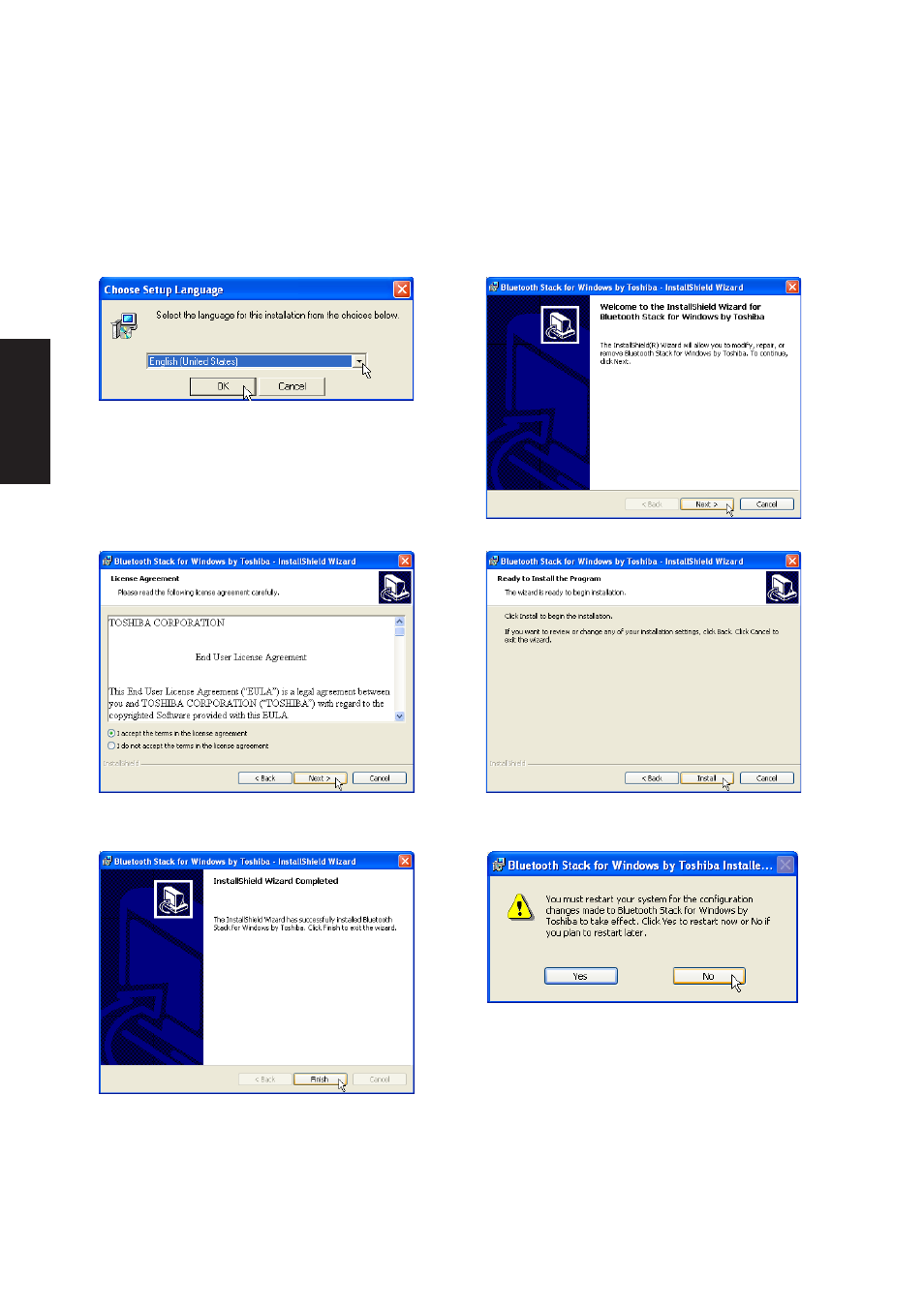 Bluetooth driver setup | Asus W5A User Manual | Page 22 / 134