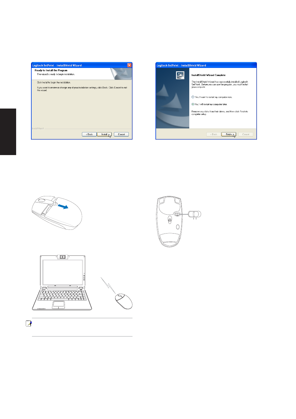 Rf mouse hardware setup | Asus W5A User Manual | Page 64 / 134