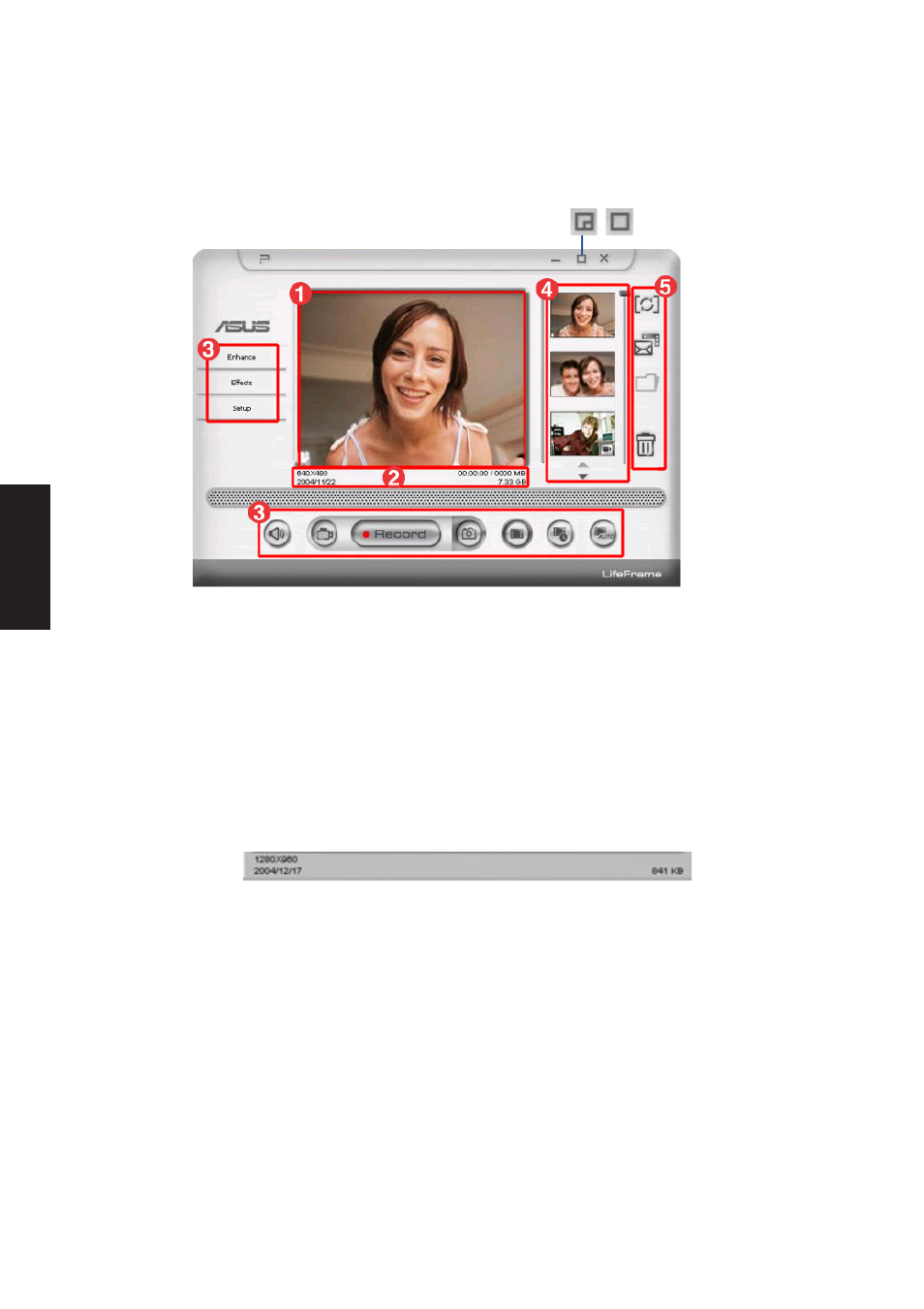 Overview of features, Main screen | Asus W5A User Manual | Page 74 / 134