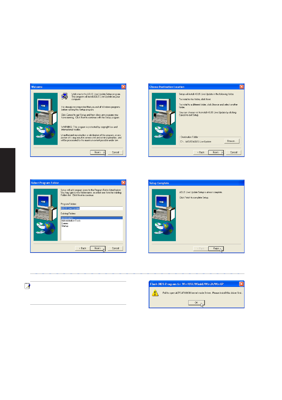 Liveupdate setup | Asus W5A User Manual | Page 84 / 134