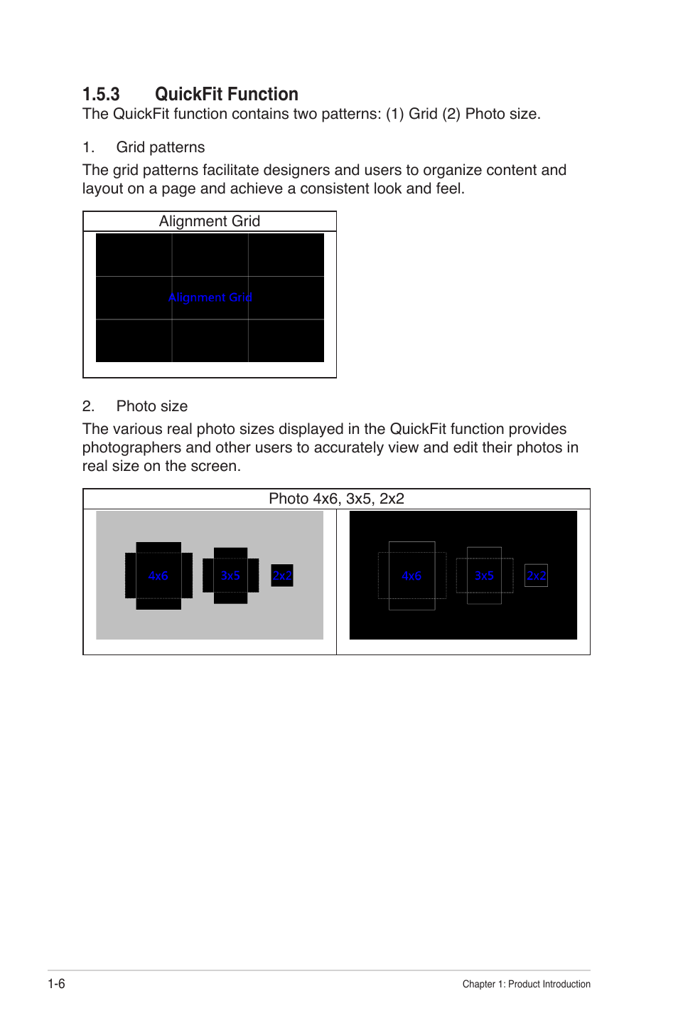 Quickfit function -6, 3 quickfit function | Asus VT207N User Manual | Page 12 / 27