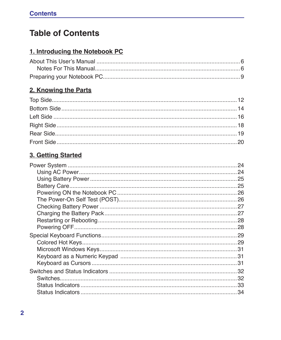 Asus Z84J User Manual | Page 2 / 71