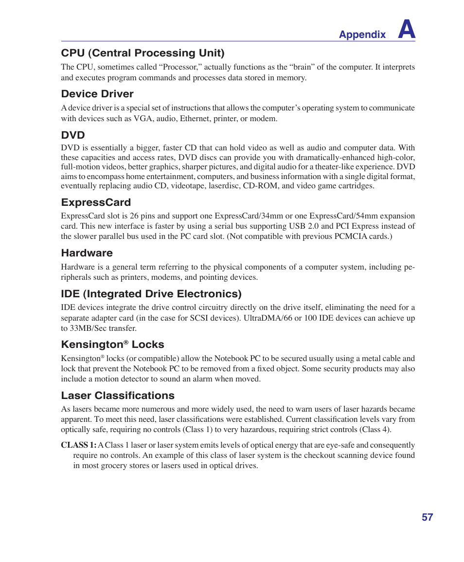 Asus Z84J User Manual | Page 57 / 71