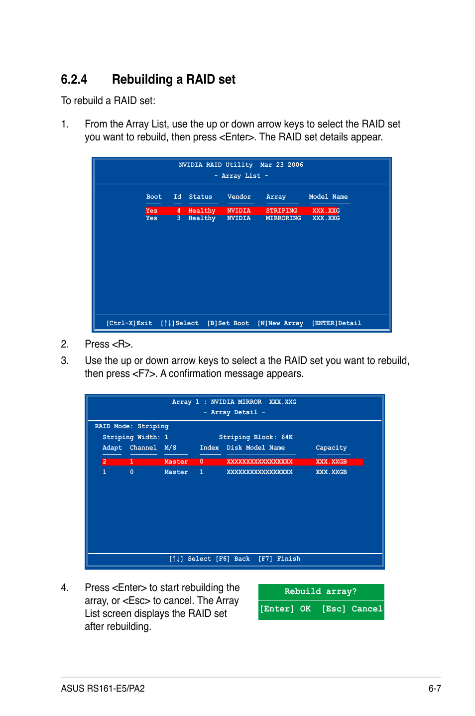 4 rebuilding a raid set | Asus RS161-E5/PA2 User Manual | Page 105 / 124