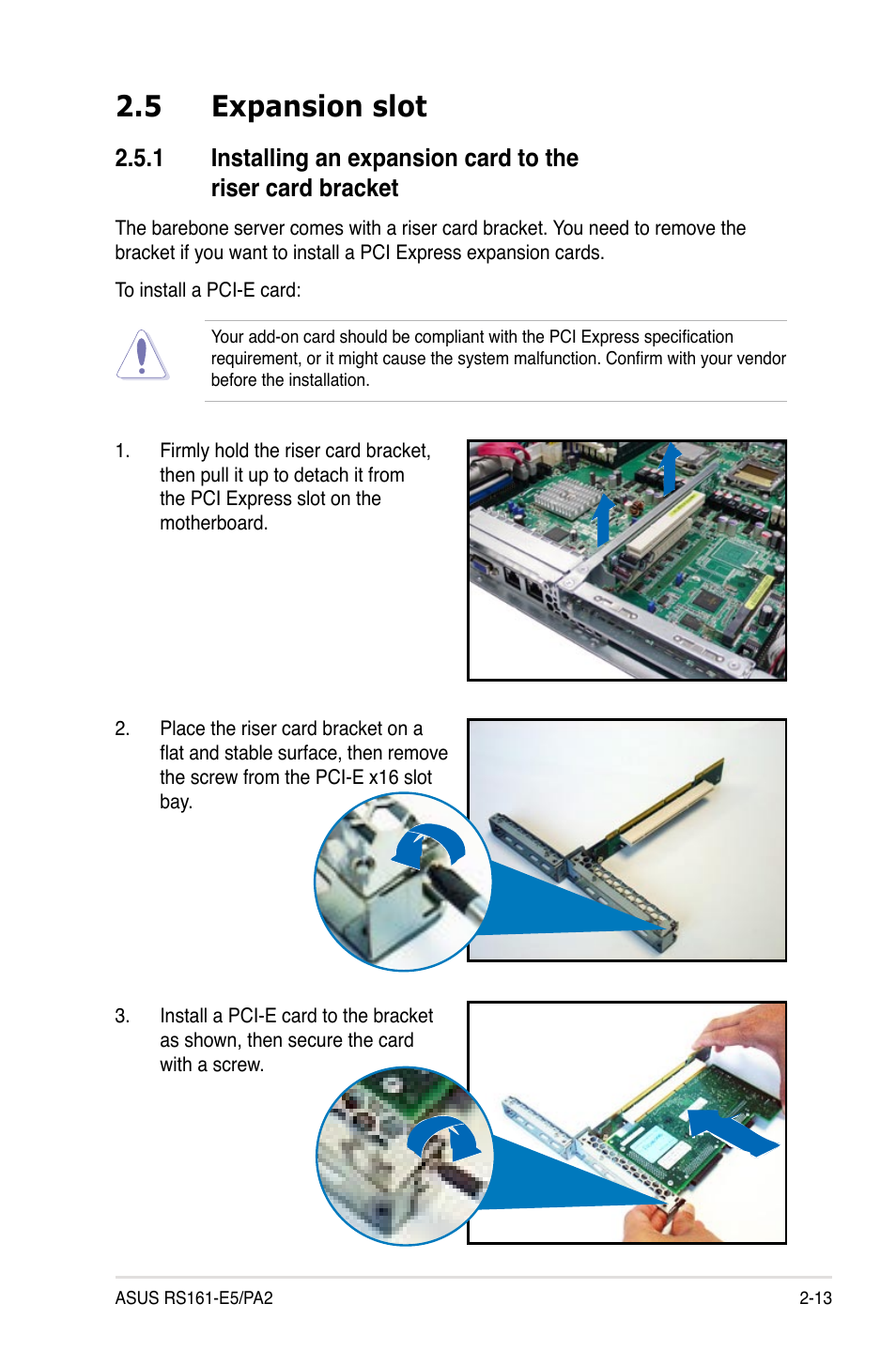 5 expansion slot | Asus RS161-E5/PA2 User Manual | Page 31 / 124