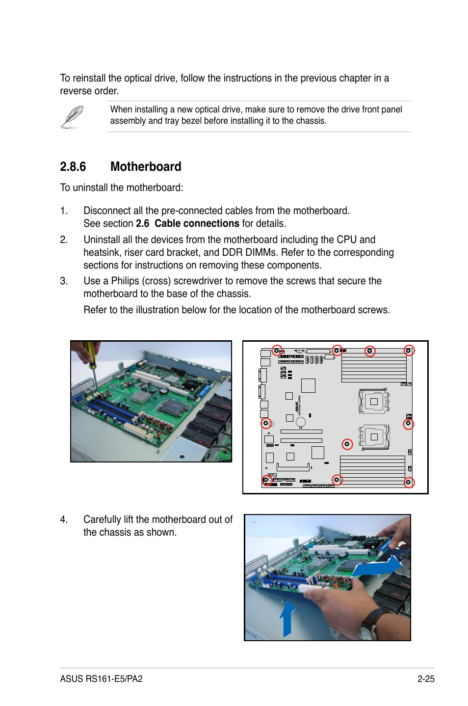 6 motherboard | Asus RS161-E5/PA2 User Manual | Page 43 / 124