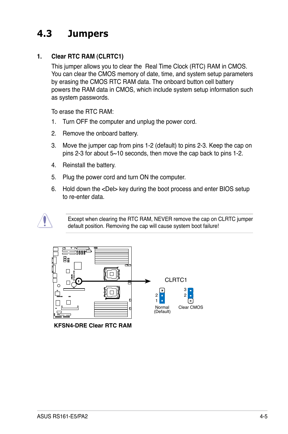 3 jumpers | Asus RS161-E5/PA2 User Manual | Page 53 / 124