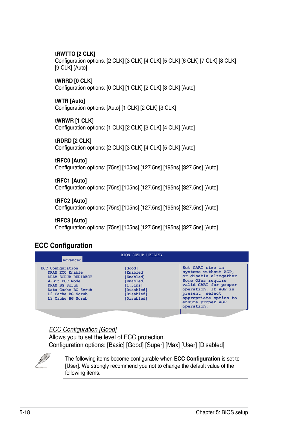 Ecc configuration | Asus RS161-E5/PA2 User Manual | Page 82 / 124