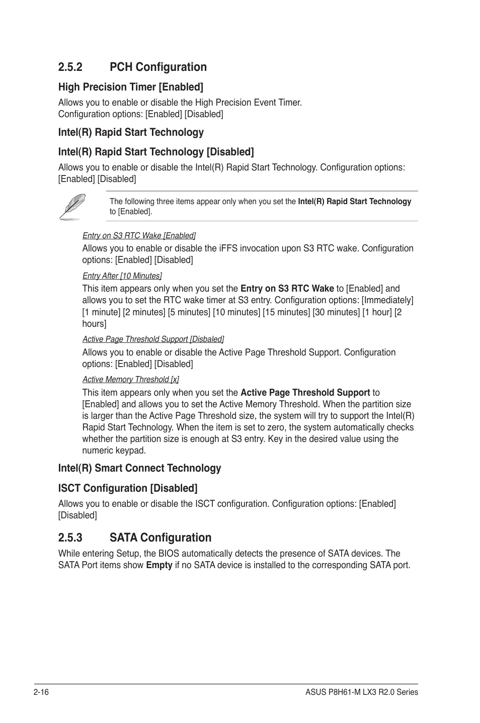 2 pch configuration, 3 sata configuration, Pch configuration -16 | Sata configuration -16 | Asus P8H61-M LX3 R2.0 User Manual | Page 54 / 68