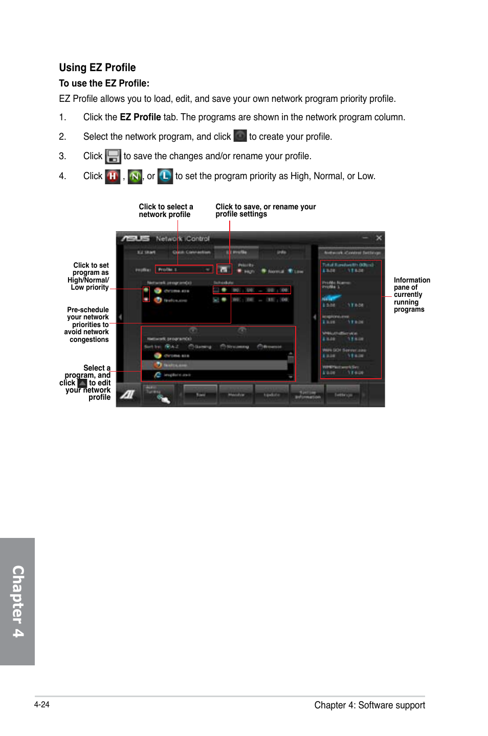 Chapter 4, Using ez profile | Asus M5A97 R2.0 User Manual | Page 120 / 152