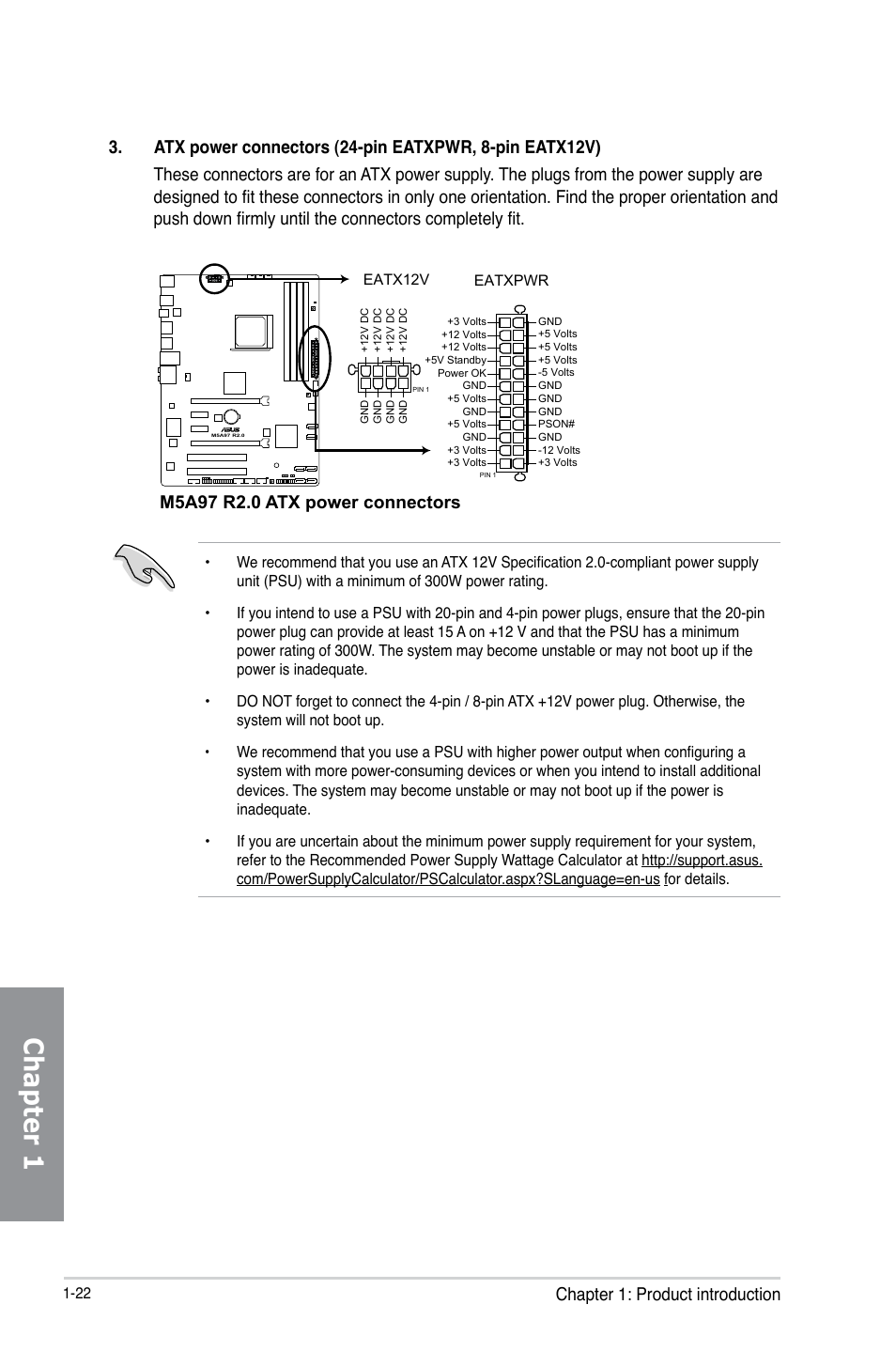 Chapter 1, Chapter 1: product introduction | Asus M5A97 R2.0 User Manual | Page 36 / 152