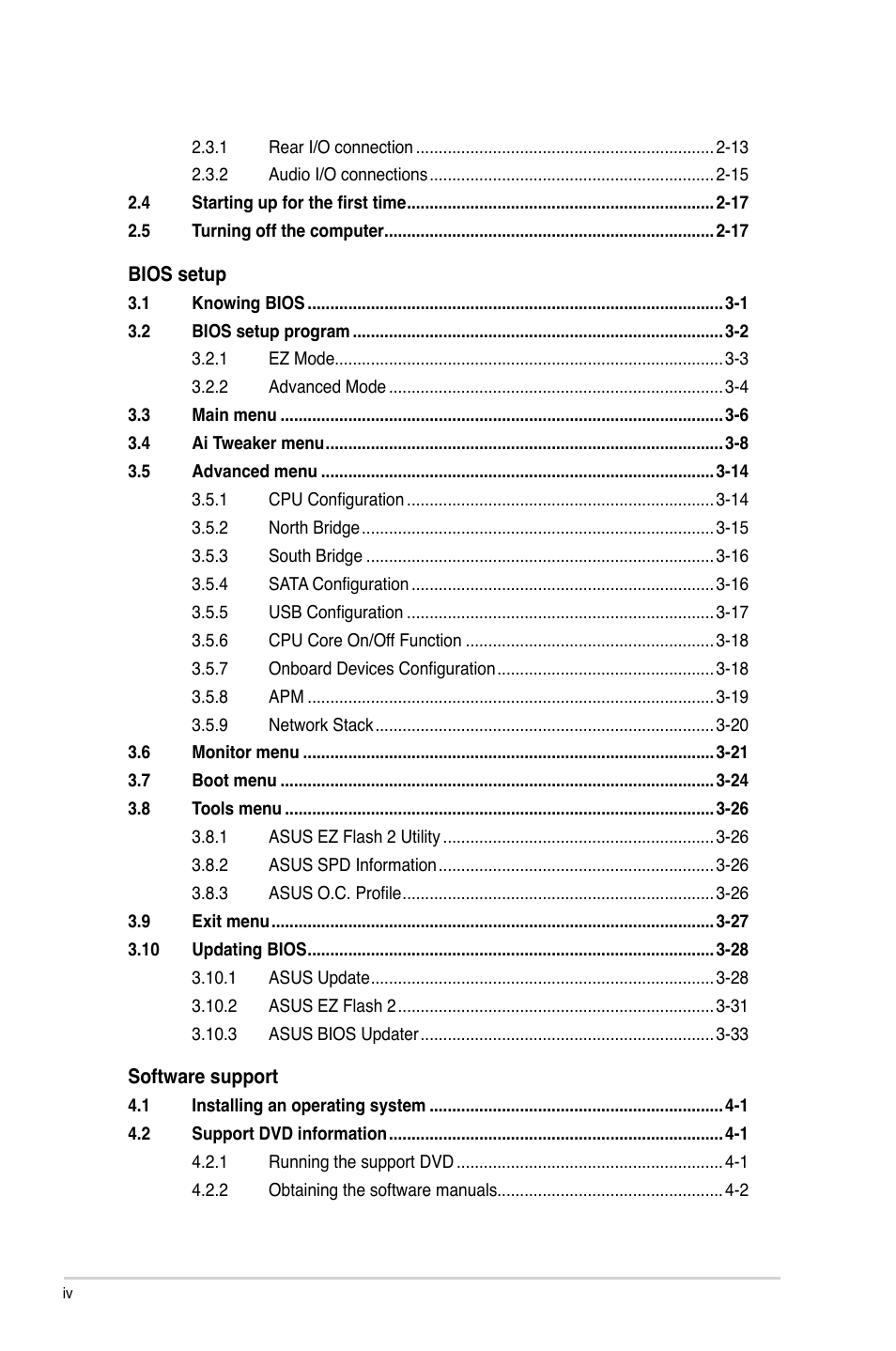 Asus M5A97 R2.0 User Manual | Page 4 / 152
