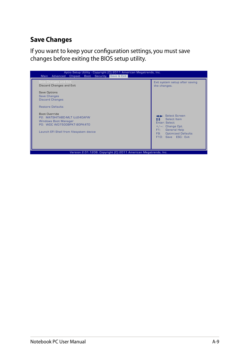 Save changes | Asus R501DP User Manual | Page 85 / 118