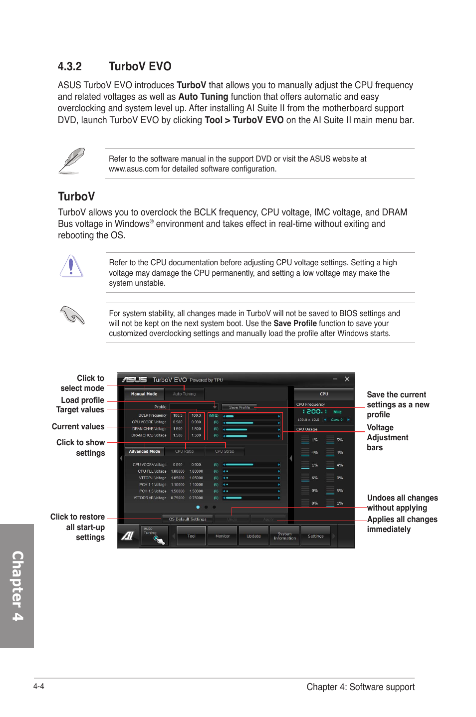 2 turbov evo, Turbov evo -4, Chapter 4 | Turbov | Asus P8Z77-V User Manual | Page 118 / 174