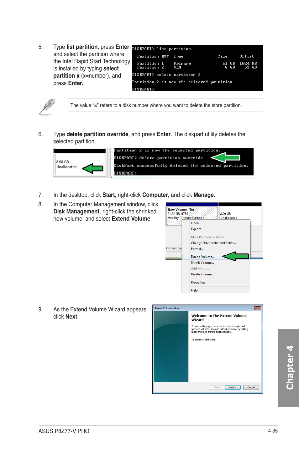 Chapter 4 | Asus P8Z77-V User Manual | Page 149 / 174