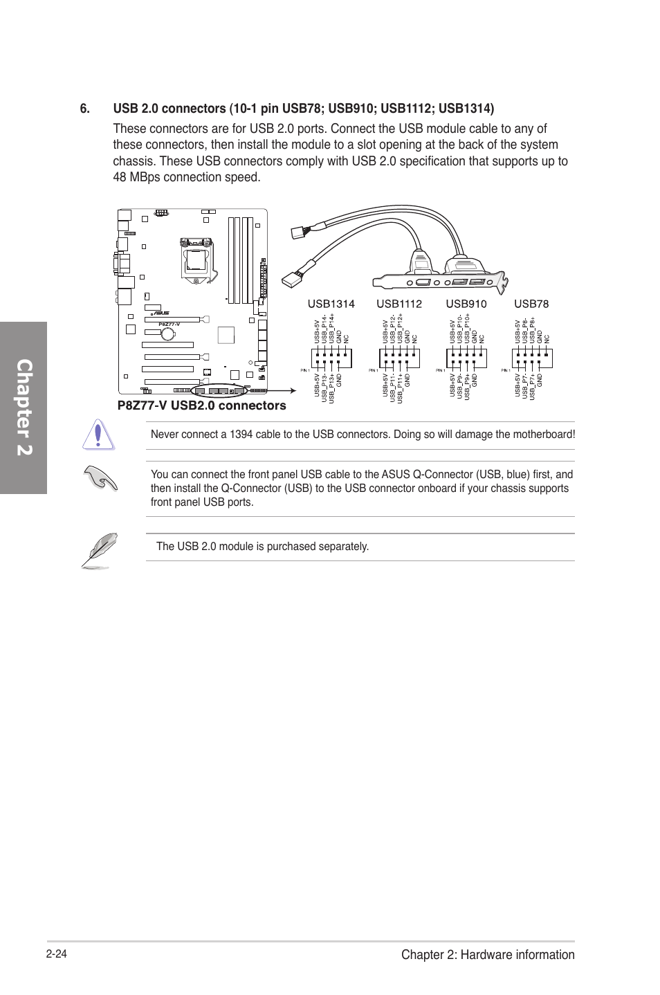 Chapter 2 | Asus P8Z77-V User Manual | Page 48 / 174