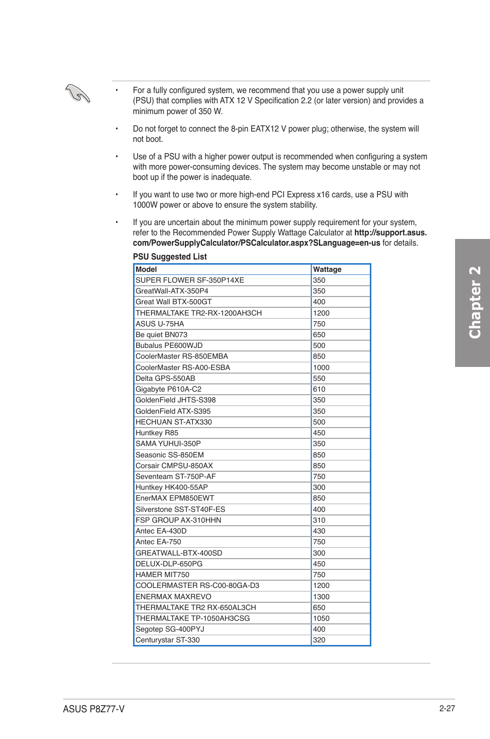 Chapter 2, Asus p8z77-v | Asus P8Z77-V User Manual | Page 51 / 174