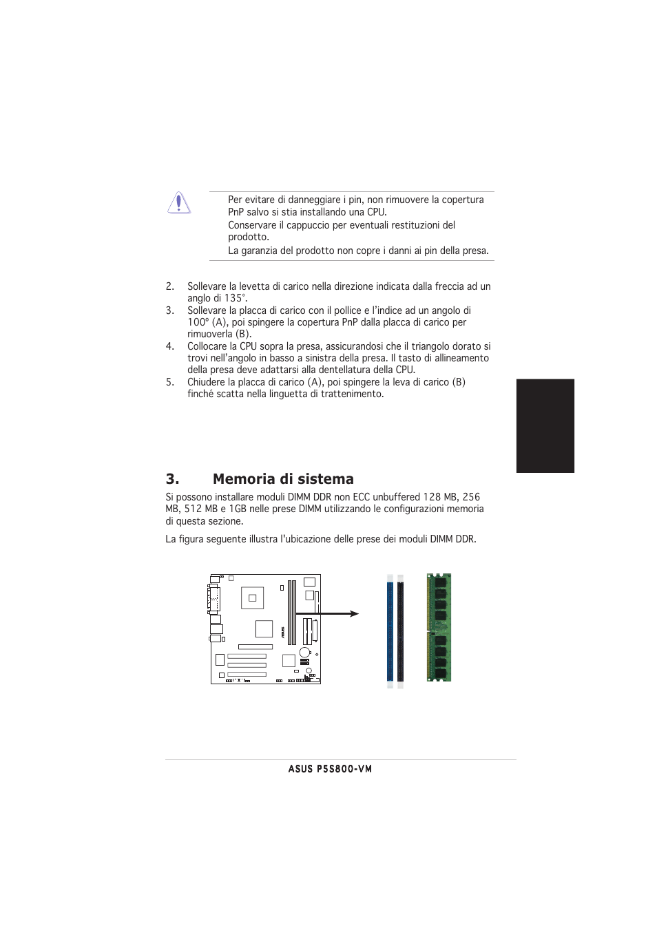 Italiano | Asus P5S800-VM User Manual | Page 9 / 20