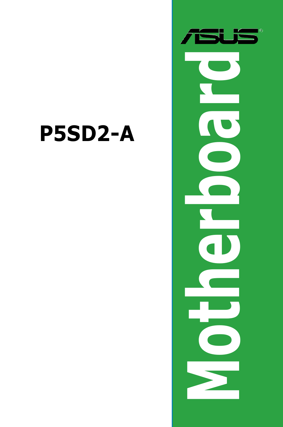 Asus P5SD2-A User Manual | 96 pages