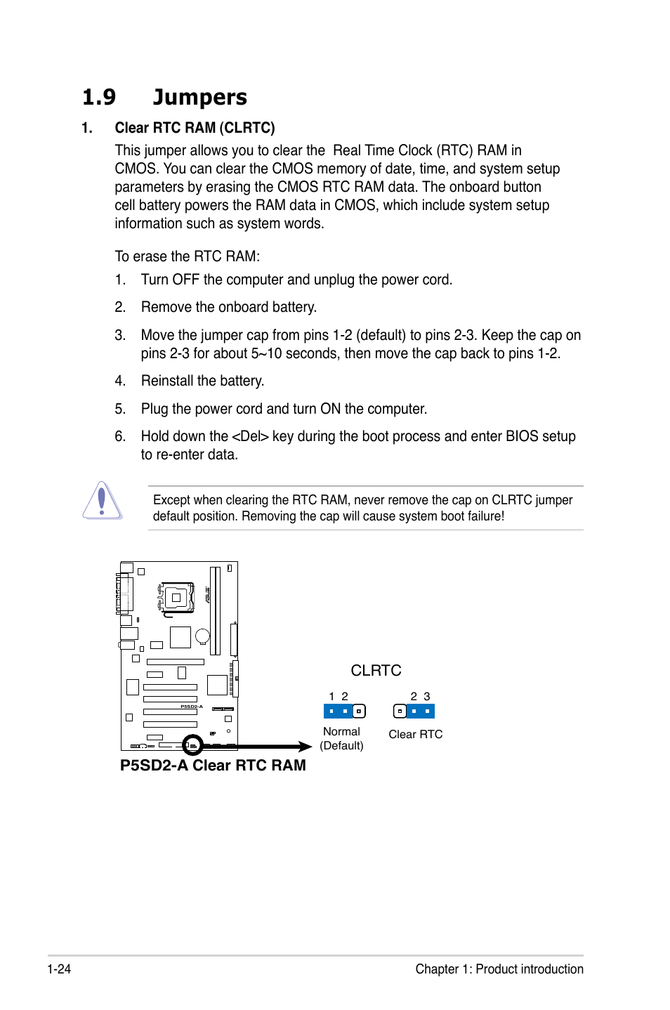 9 jumpers | Asus P5SD2-A User Manual | Page 36 / 96