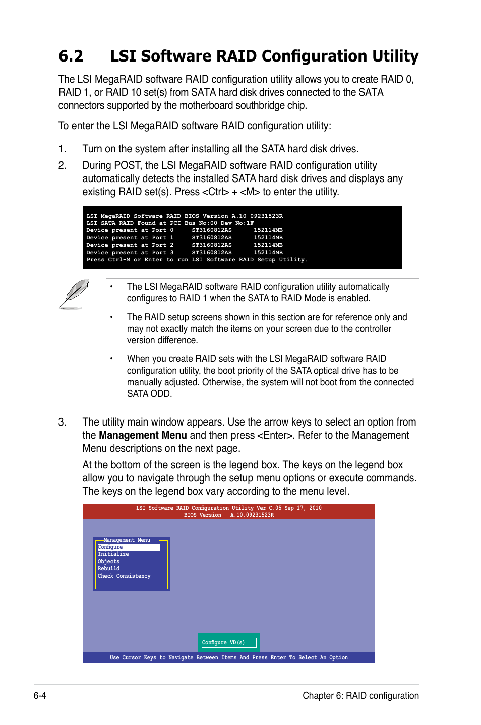 2 lsi software raid configuration utility | Asus ESC4000 G2 User Manual | Page 124 / 200