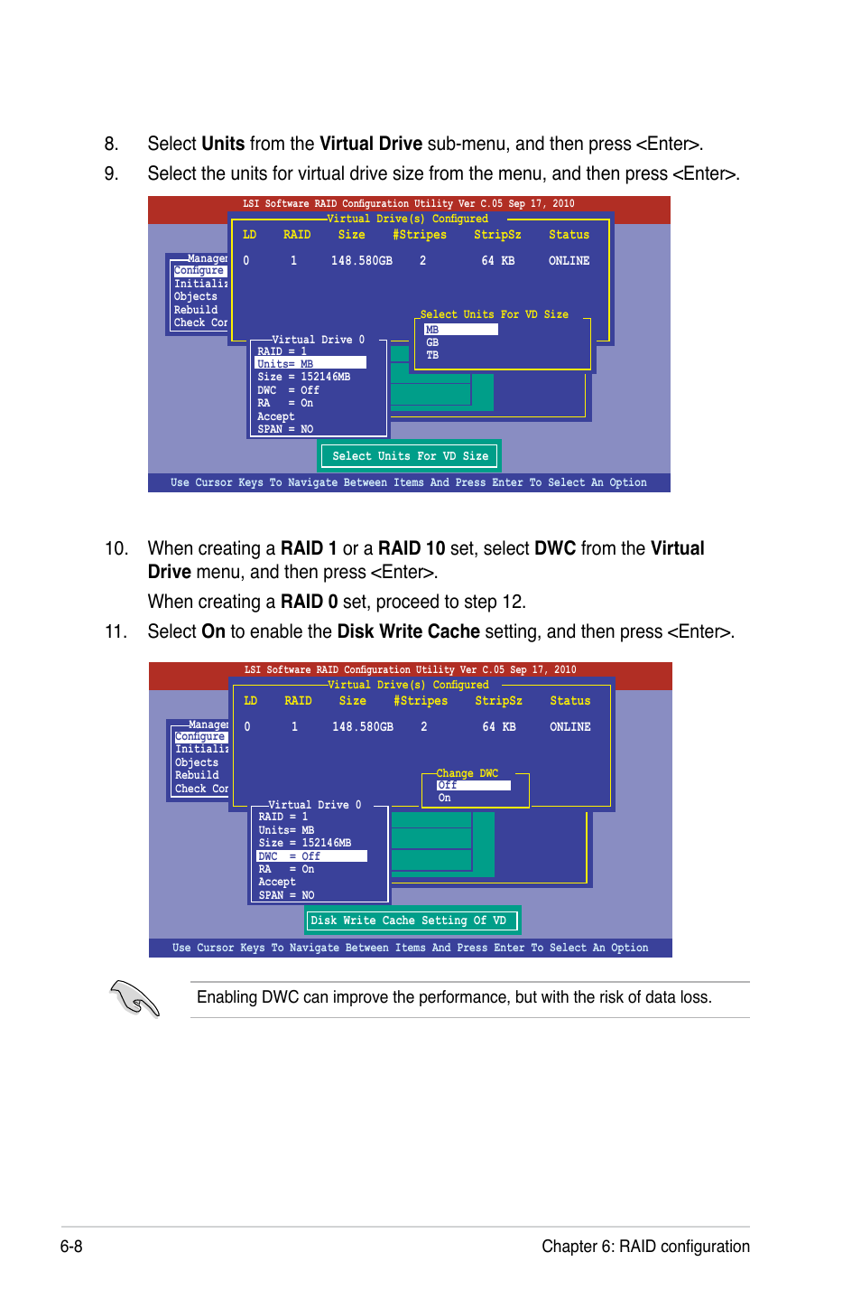 8 chapter 6: raid configuration | Asus ESC4000 G2 User Manual | Page 128 / 200