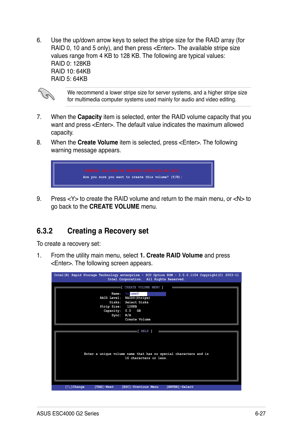 2 creating a recovery set | Asus ESC4000 G2 User Manual | Page 147 / 200