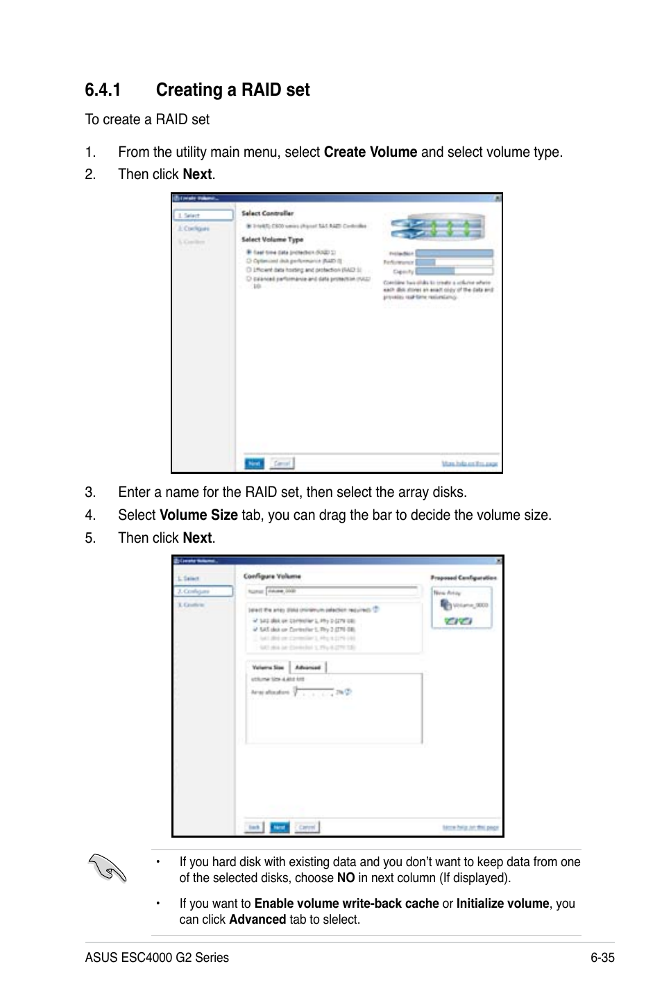 1 creating a raid set | Asus ESC4000 G2 User Manual | Page 155 / 200