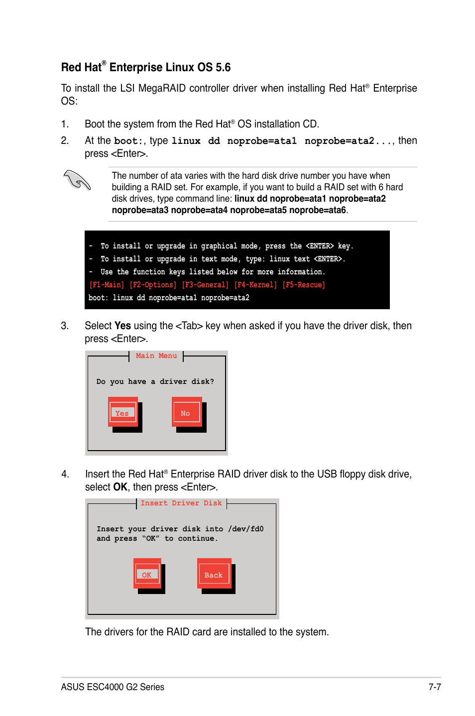 Red hat, Enterprise linux os 5.6 | Asus ESC4000 G2 User Manual | Page 167 / 200