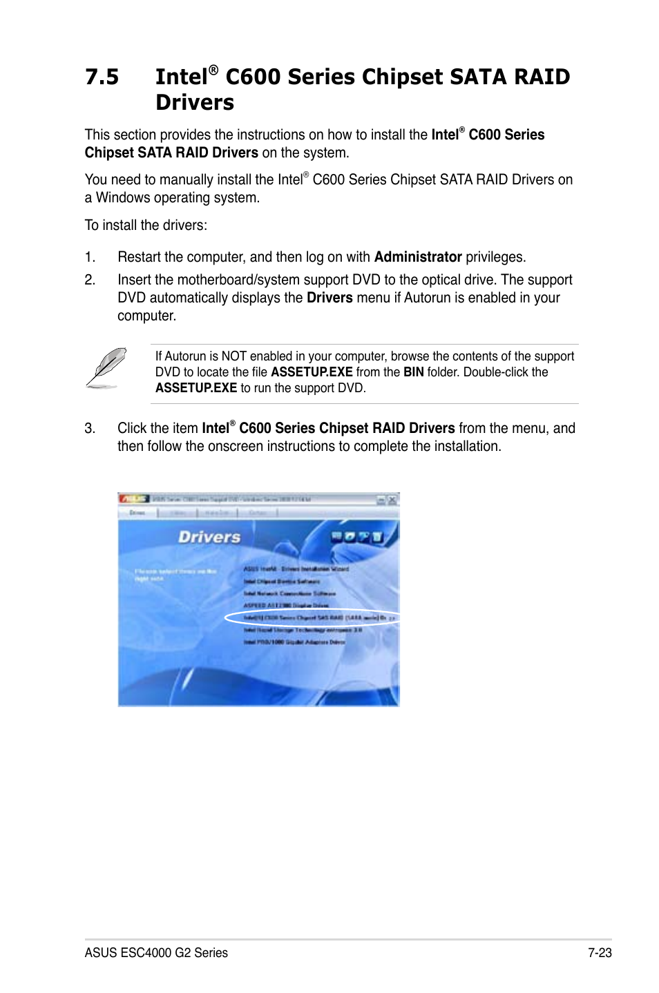 5 intel, C600 series chipset sata raid drivers | Asus ESC4000 G2 User Manual | Page 183 / 200