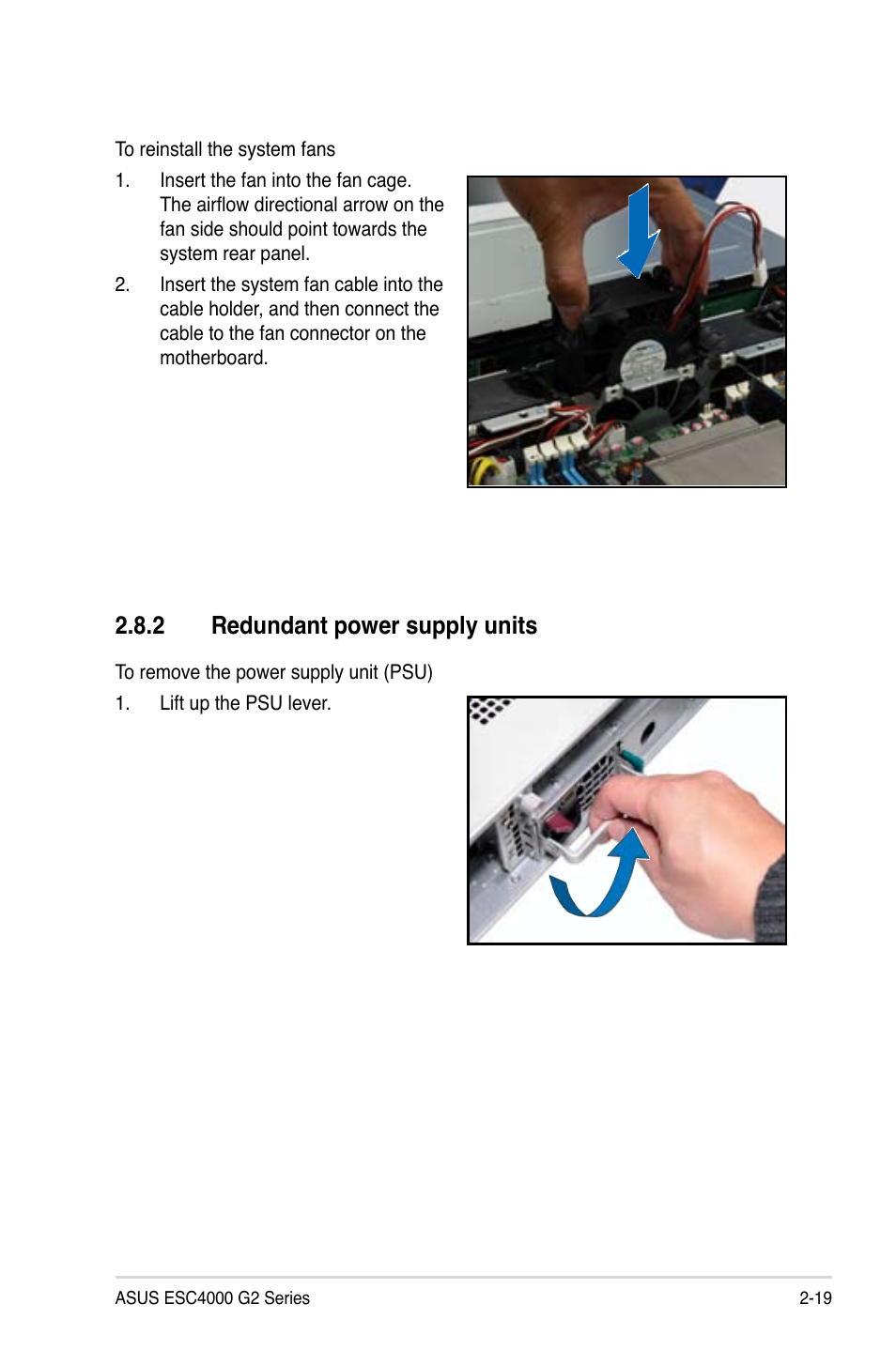 2 redundant power supply units | Asus ESC4000 G2 User Manual | Page 41 / 200