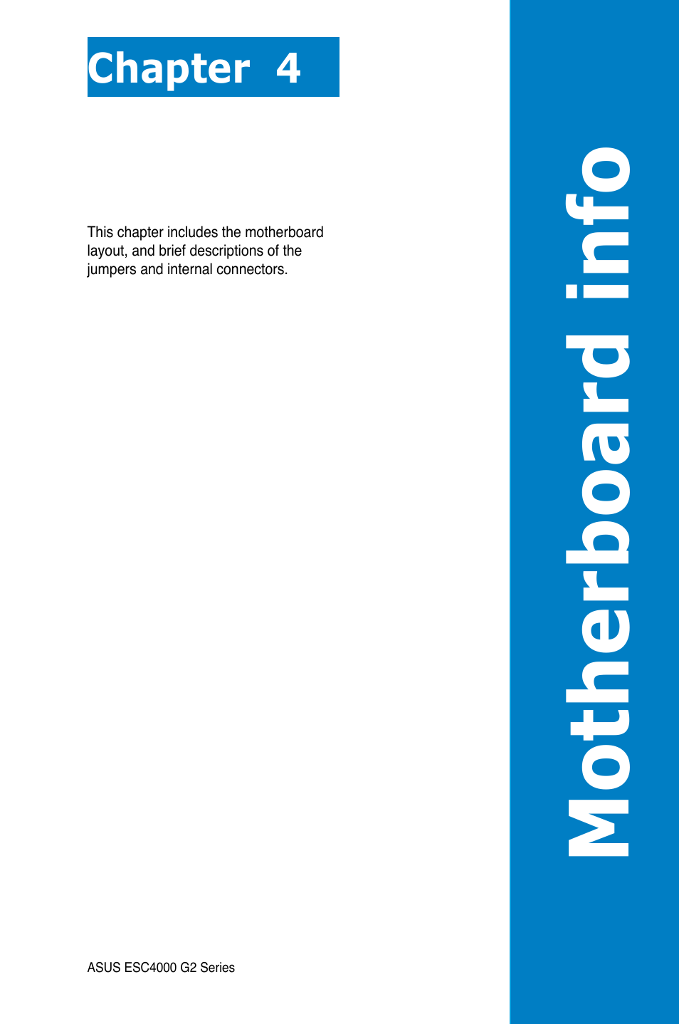 Motherboa rd info, Chapter 4 | Asus ESC4000 G2 User Manual | Page 57 / 200
