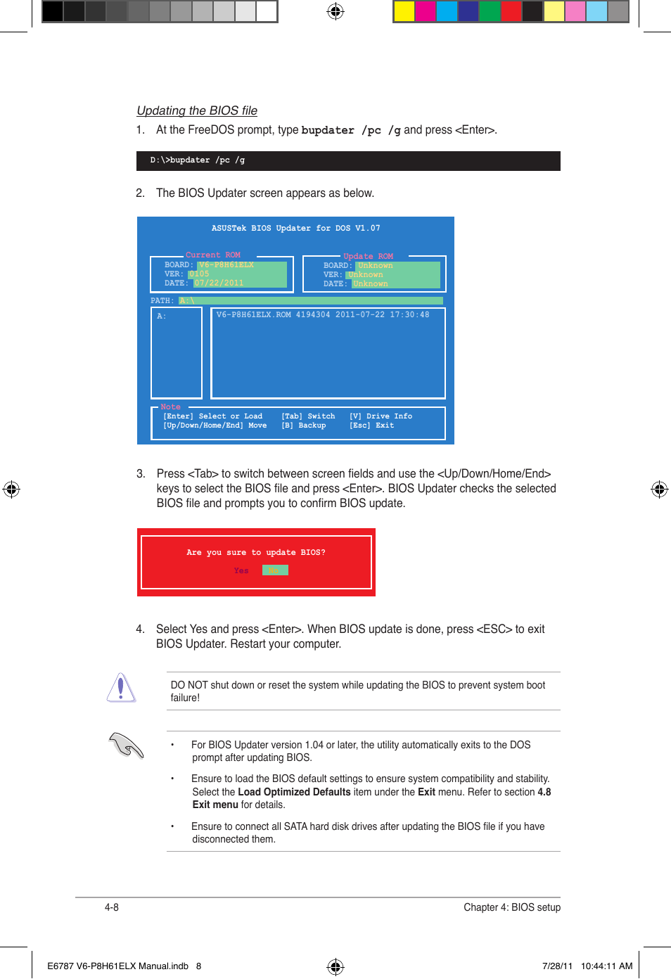 Asus V6-P8H61ELX User Manual | Page 54 / 72