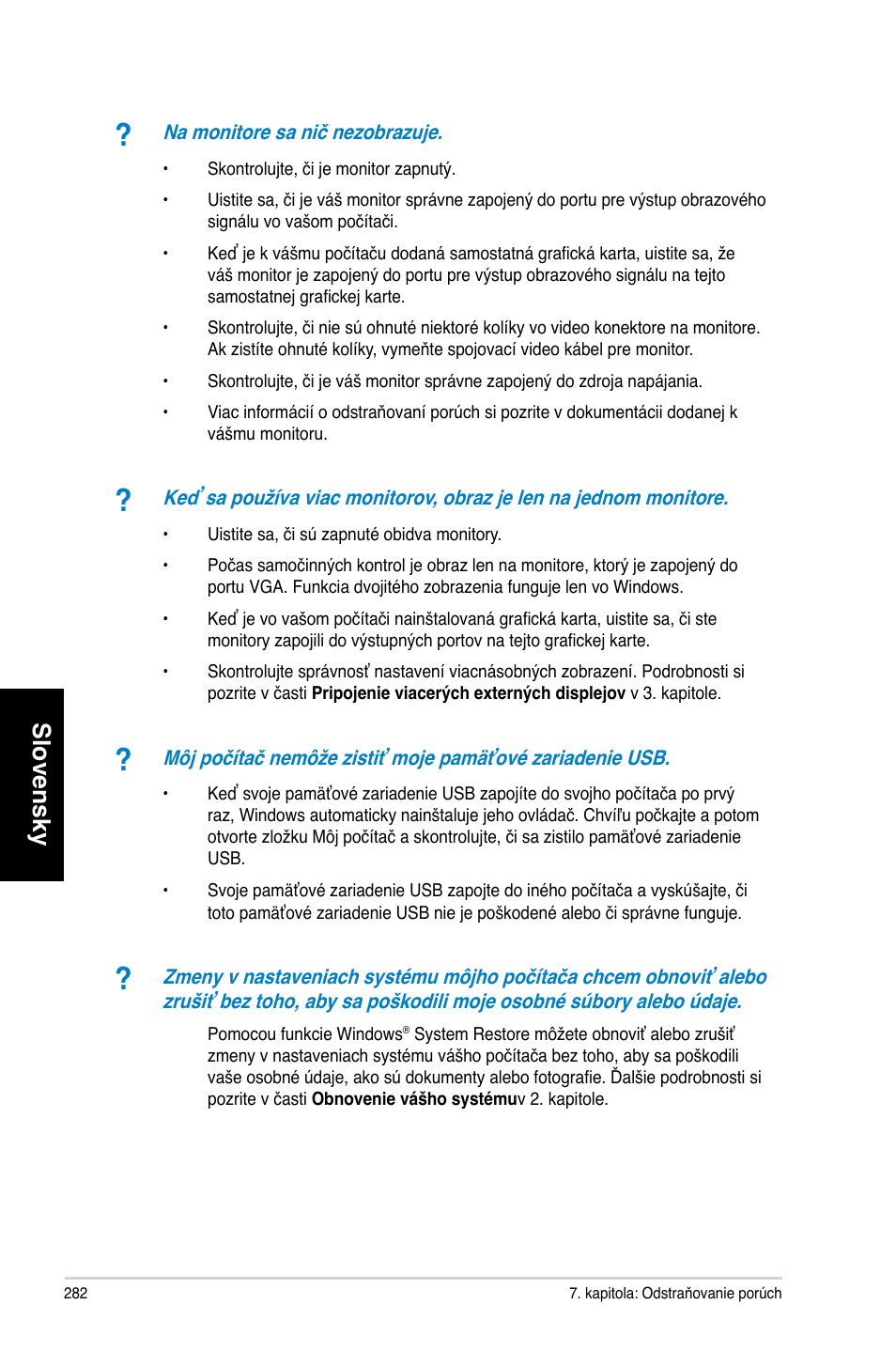 Slovensky | Asus CG8270 User Manual | Page 284 / 362