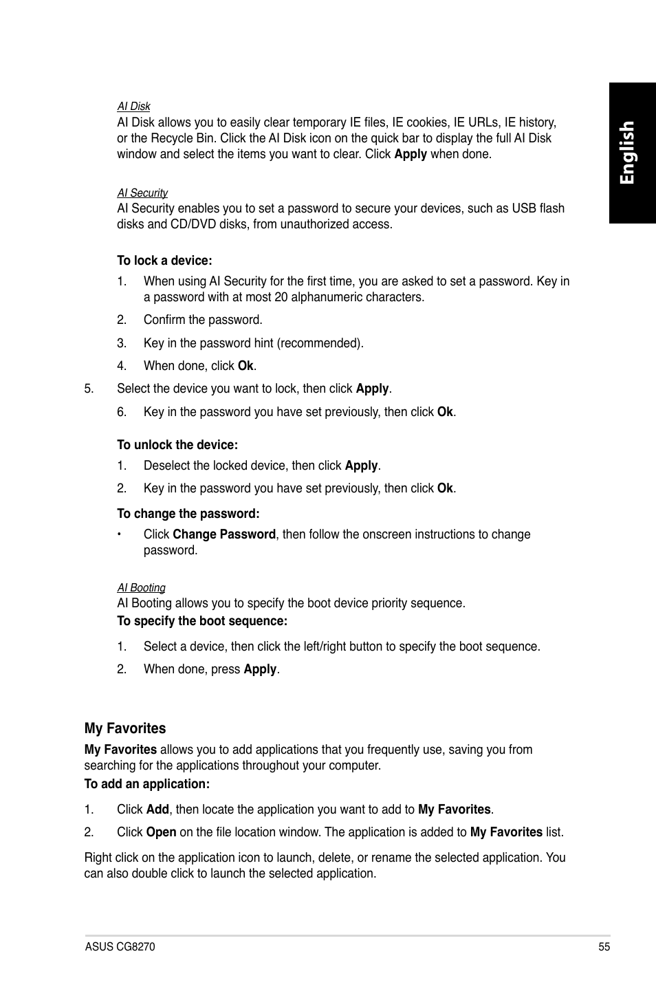 English | Asus CG8270 User Manual | Page 57 / 362