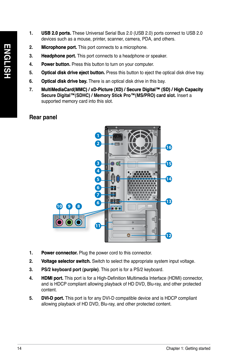 En gl is h en gl is h en gl is h en gl is h | Asus CM6340 User Manual | Page 16 / 352